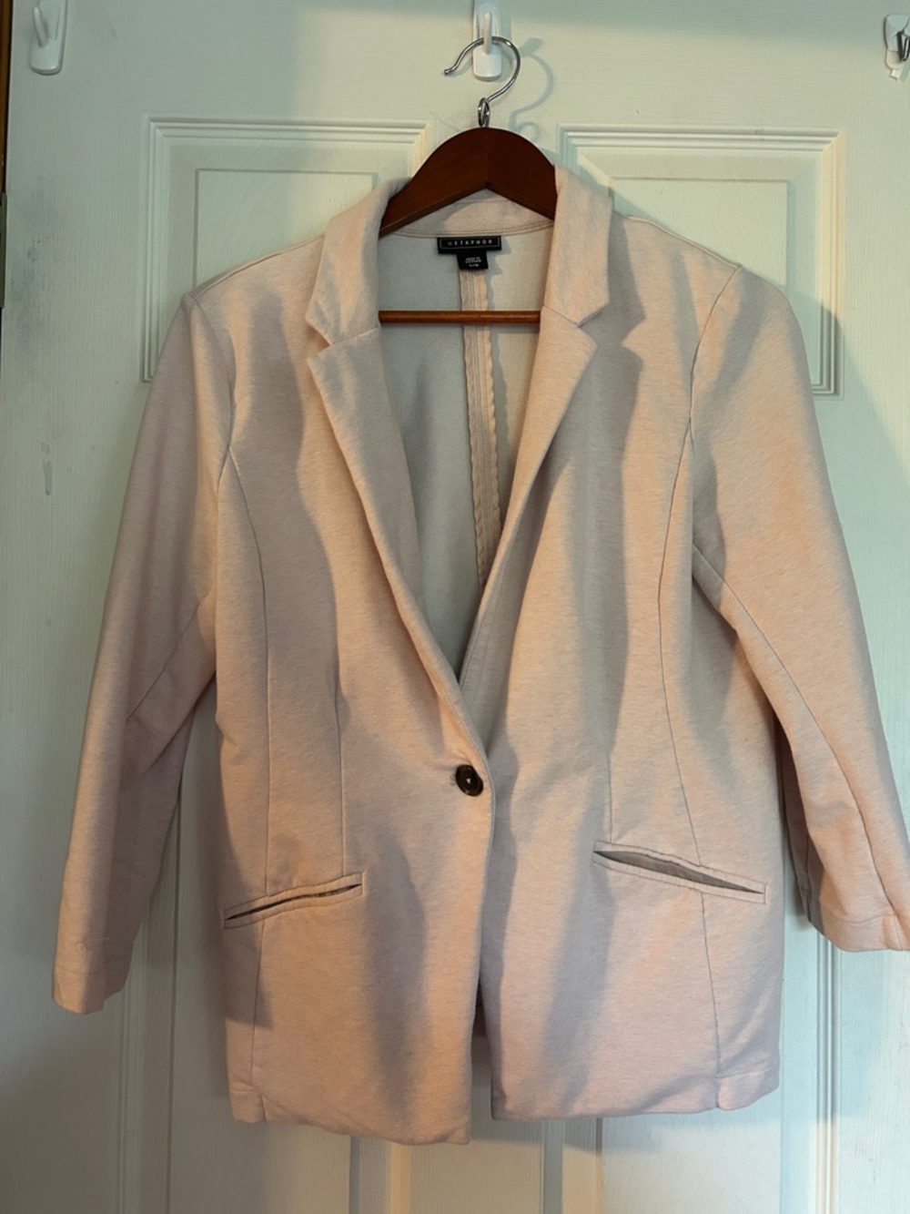 Blush Pink Single-Button Blazer